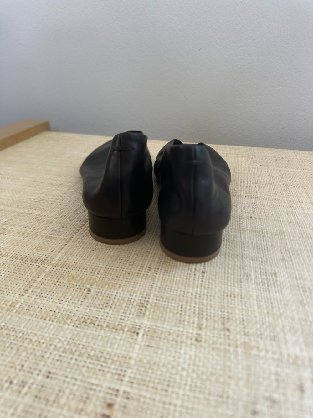 Jeffrey Campbell Black Leather V-Cut Ballet Flats - Picture 5 of 5